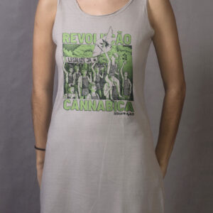 Vestido Regata - Estampa Revolução Cannabica Verde